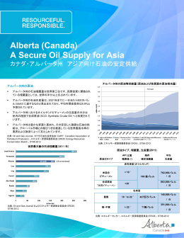 Alberta (Canada) A Secure Oil Supply for Asia