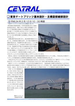 東京ゲートブリッジ基本設計・主橋梁部細部設計