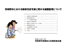 羽曳野市における障害児者支援に関する課題整理について