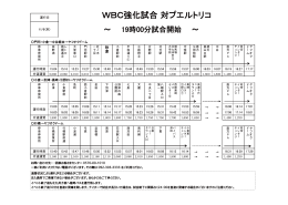 WBSC世界野球プレミア12侍ジャパン強化試合 日本VSプエルトリコ