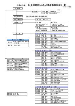 実施体制一覧 - 福井県情報システム工業会