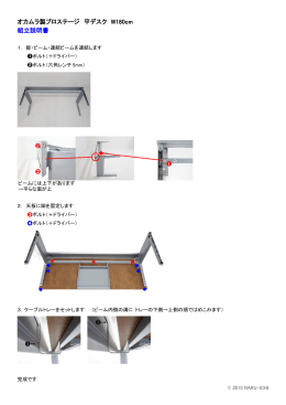 オカムラ製プロステージ 平デスク W180cm 組立説明書