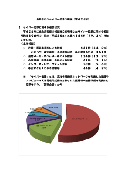 鳥取県内のサイバー犯罪の現状（平成26年） 1 サイバー犯罪に関する