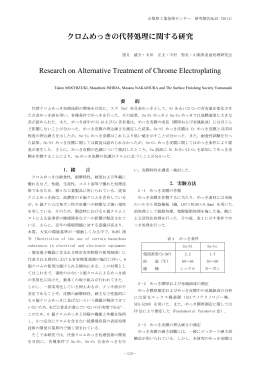 クロムめっきの代替処理に関する研究（PDF：302KB）