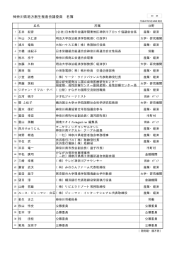 神奈川県地方創生推進会議委員 名簿
