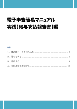 電子申告簡易マニュアル 実践【給与支払報告書】編