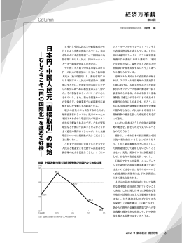 日本円 ・ 中国人民元 ﹁直接取引﹂ の開始