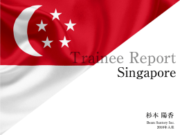 Trainee Report ～Singapore
