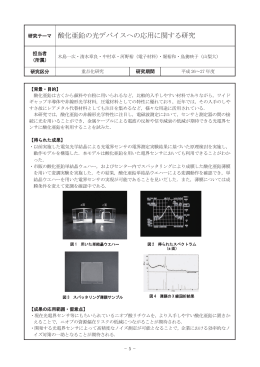 酸化亜鉛の光デバイスへの応用に関する研究（PDF：556KB）