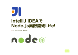 IntelliJ IDEAで Node.js素敵開発Life!