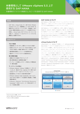 本番環境として VMware vSphere 5.5 上で使用する SAP HANA PDF