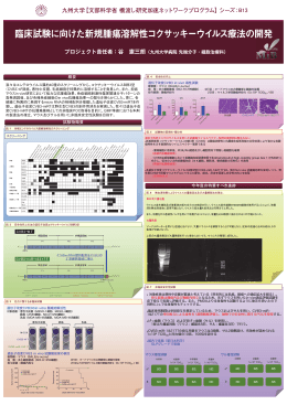 B13 臨床試験に向けた新規腫瘍溶解性コクサッキーウイルス療法の開発