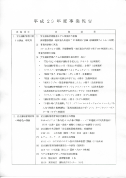 平成 23 年度 事業報告 - 島根県安全運転管理者協会