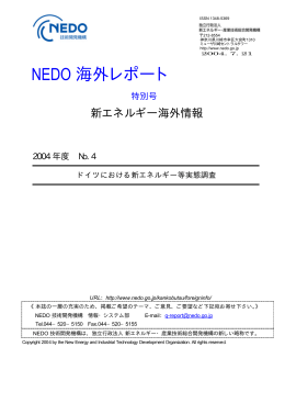 NEDO 海外レポート