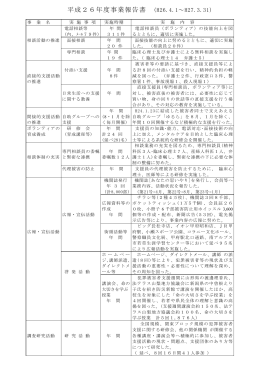 平成26年度事業報告書 (H26.4.1～H27.3.31)