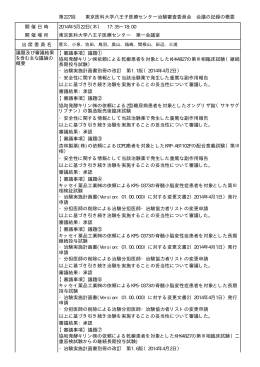 第227回 東京医科大学八王子医療センター治験審査委員会 会議の記録