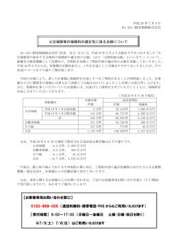 火災保険等の保険料の適正性に係る点検について（PDF 264.8KB）