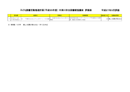 中津川市立図書館協議会評価表（H25）