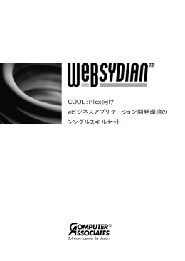 Websydian COOL: Plex向けeビジネス開発環境のシングルスキルセット