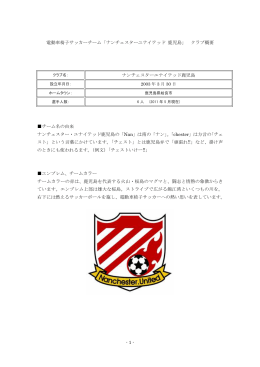 PDF形式 - 【電動車椅子サッカーチーム】 ナンチェスター・ユナイテッド