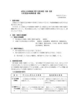 1 出資法人監査結果【概要版】(PDF文書)