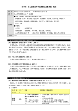 第3期 第2回 豊田市市民活動促進委員会 記録 平成23年9月26日 （PDF
