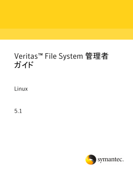 Veritas™ File System 管理者ガイド: Linux - SORT