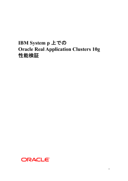 IBM System p上での Oracle Real Application Clusters 10g 性能検証