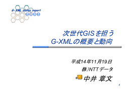 G-XML status report
