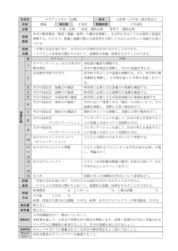 （授業概要）PDF - 上田女子短期大学