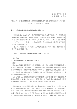 2006年6月1日 日本弁護士連合会 輸出入取引審議会調整部会（知的