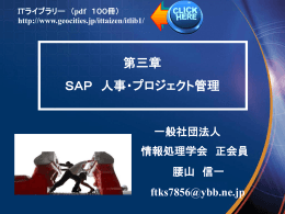 3 SAP 人事・プロジェクト管理