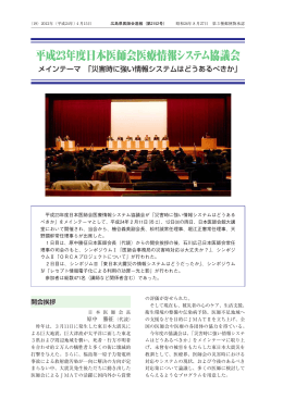 平成 年度日本医師会医療情報システム協議会