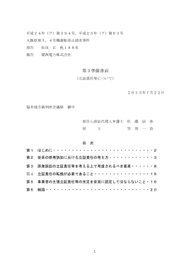 第3準備書面 - 福井から原発を止める裁判の会