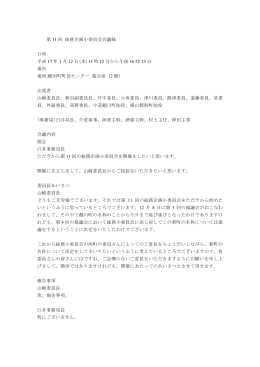 平成17年1月12日第11回総務企画小委員会会議録