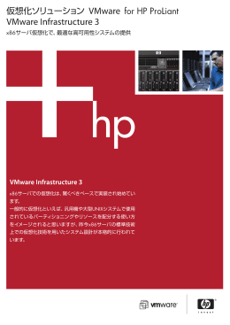 仮想化ソリューションVMware for HP ProLiant