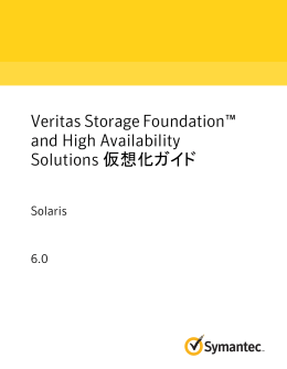 Veritas Storage Foundation™ and High Availability Solutions 仮想化