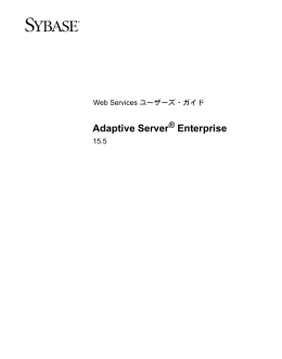 Adaptive Server Enterprise Web Services