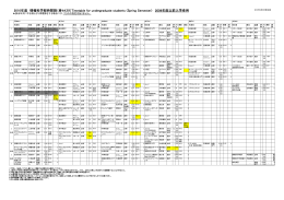 2010年度 情報科学部時間割（春ｾﾒｽﾀ）Timetable for undergraduate