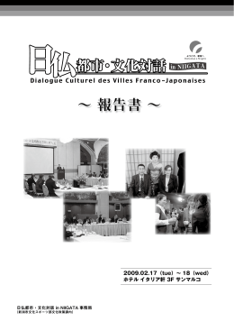 日仏都市・文化対話2008報告書（PDF：6067KB）
