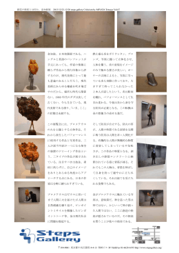 金知鉉、日本初個展である。ハ ングルと英語のパンフレットが 手元にあっ
