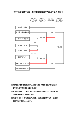 第17回滋賀県サッカー選手権大会（滋賀FAカップ）組み合わせ