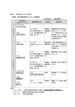 （様式1）計画策定プロセス設計書 計画名 第2期秋田県新エネルギー