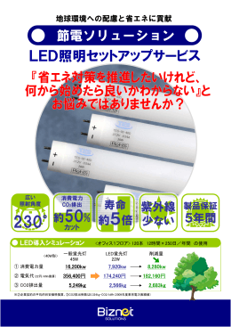 LED照明セットアップサービス紹介チラシ（A4サイズ）