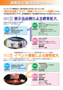 展示会出展による顧客拡大 イベント開催による顧客拡大