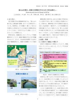 富士山の湧水―田宿川の環境を守るために何が必要か