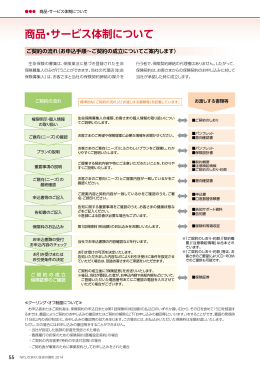 商品・サービス体制について - 損保ジャパン日本興亜ホールディングス