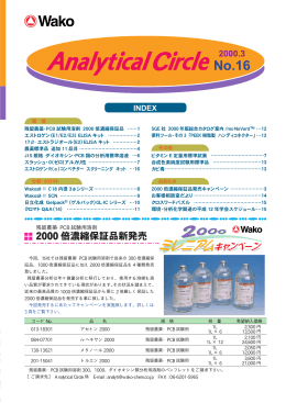Analytical Circle No.16 （2000.3