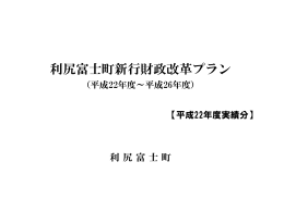新行財政改革プラン【平成22年度分実績状況】 (PDF:433KB)