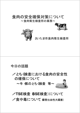 食肉の安全確保対策について